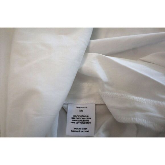 Derek Lam 10 Crosby Women's Sz 2 White Marley Button-Front Ruched L/S Shirt - Picture 5 of 10